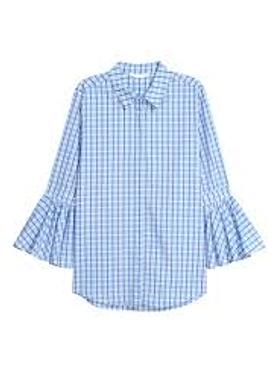 Blouse With Wide Flounced Sleeve