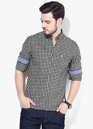 Checked Slim Fit Shirt long sleeves