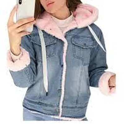 Denim Hooded Jacket primary image