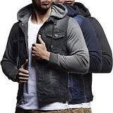 Men Denim Hooded Jacket